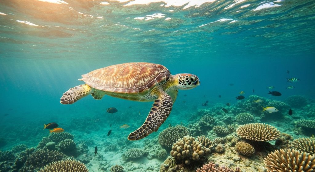 Snorkelling with Turtles in the Gilis (Honeymoon Guide)